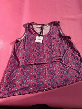 Agnes & Dora Pink Medallion Print Tank Top